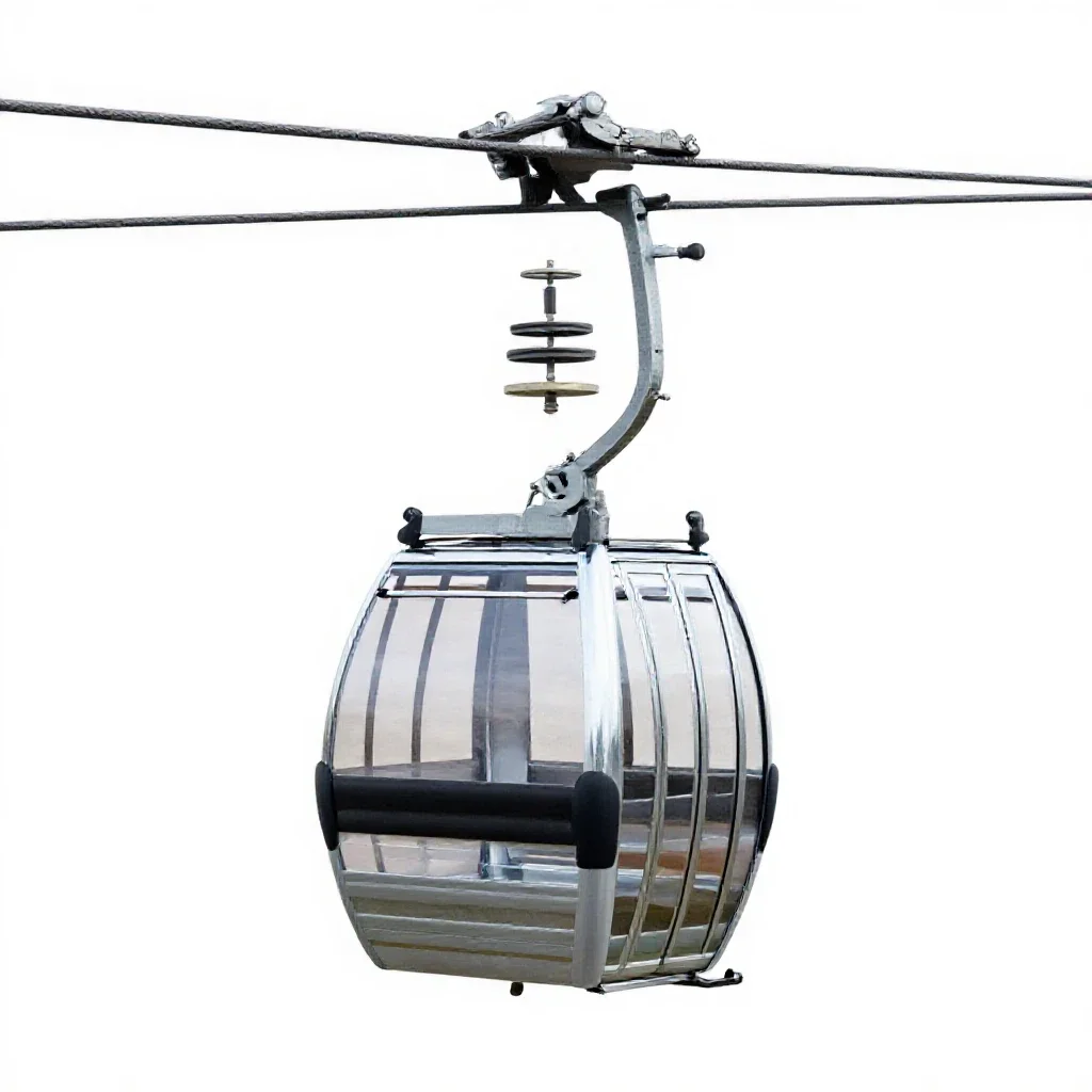 Cable car isolated on a white background