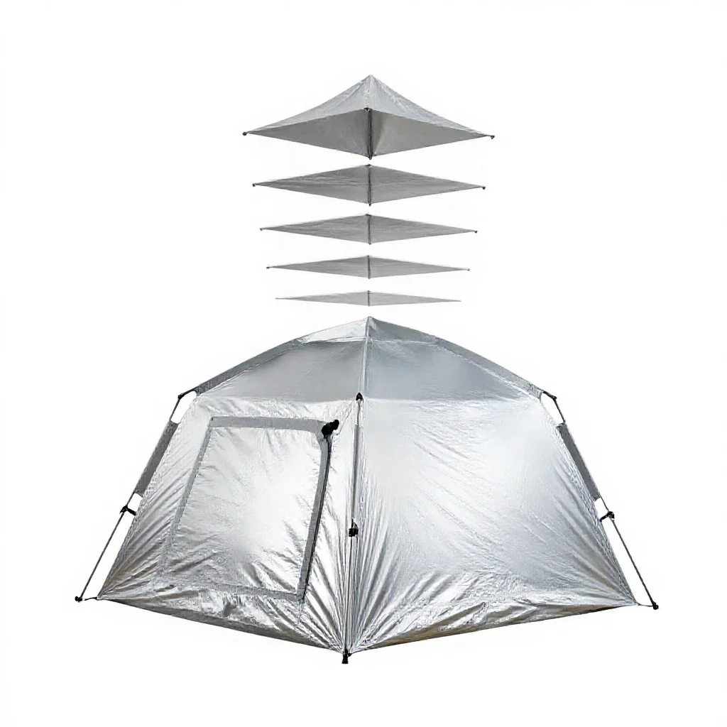 Canvas tent isolated on a white background