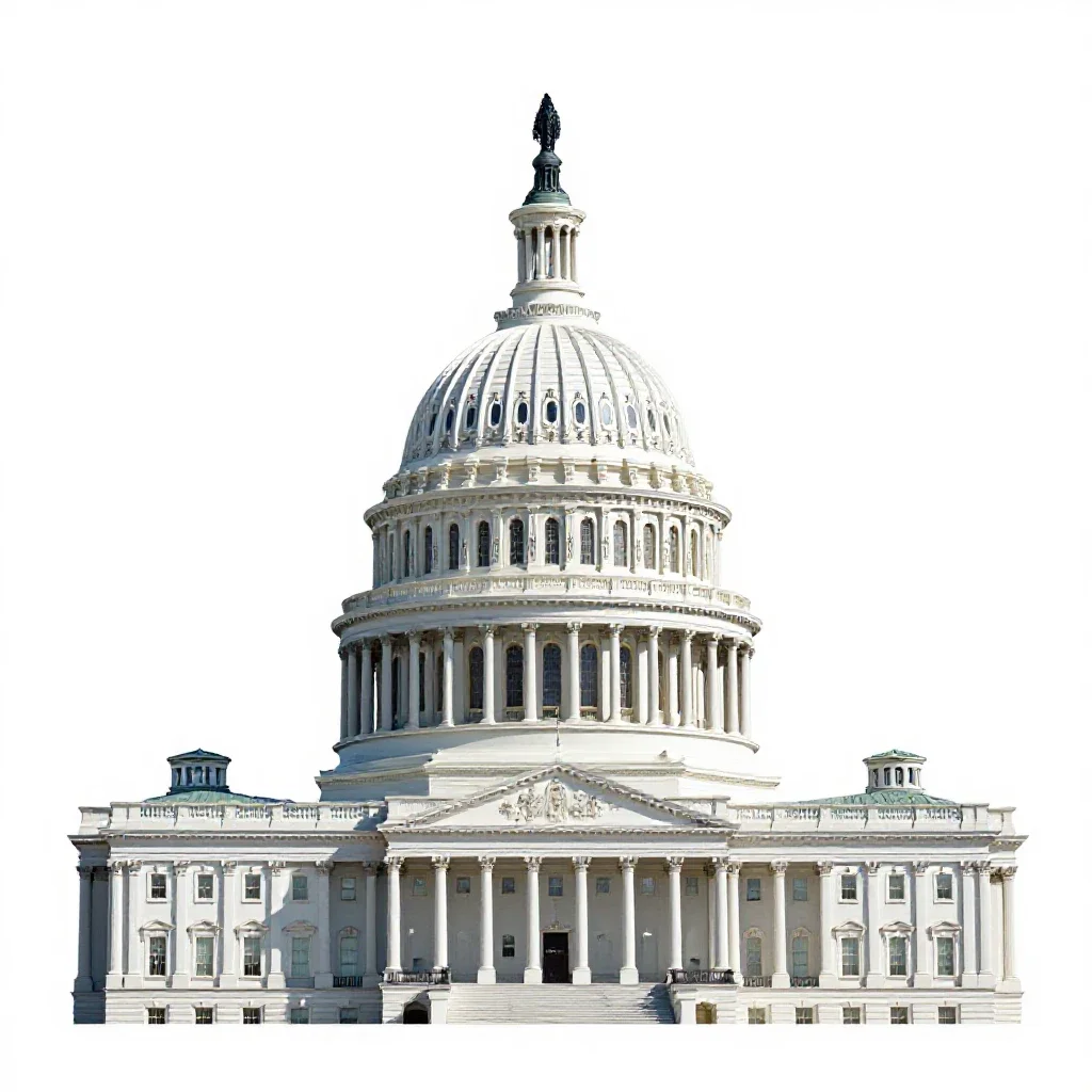 Capitol isolated on a white background