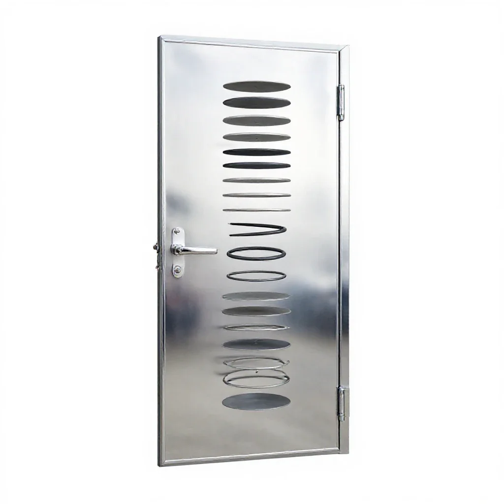 Cargo door isolated on a white background