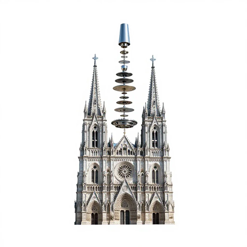 Cathedral isolated on a white background