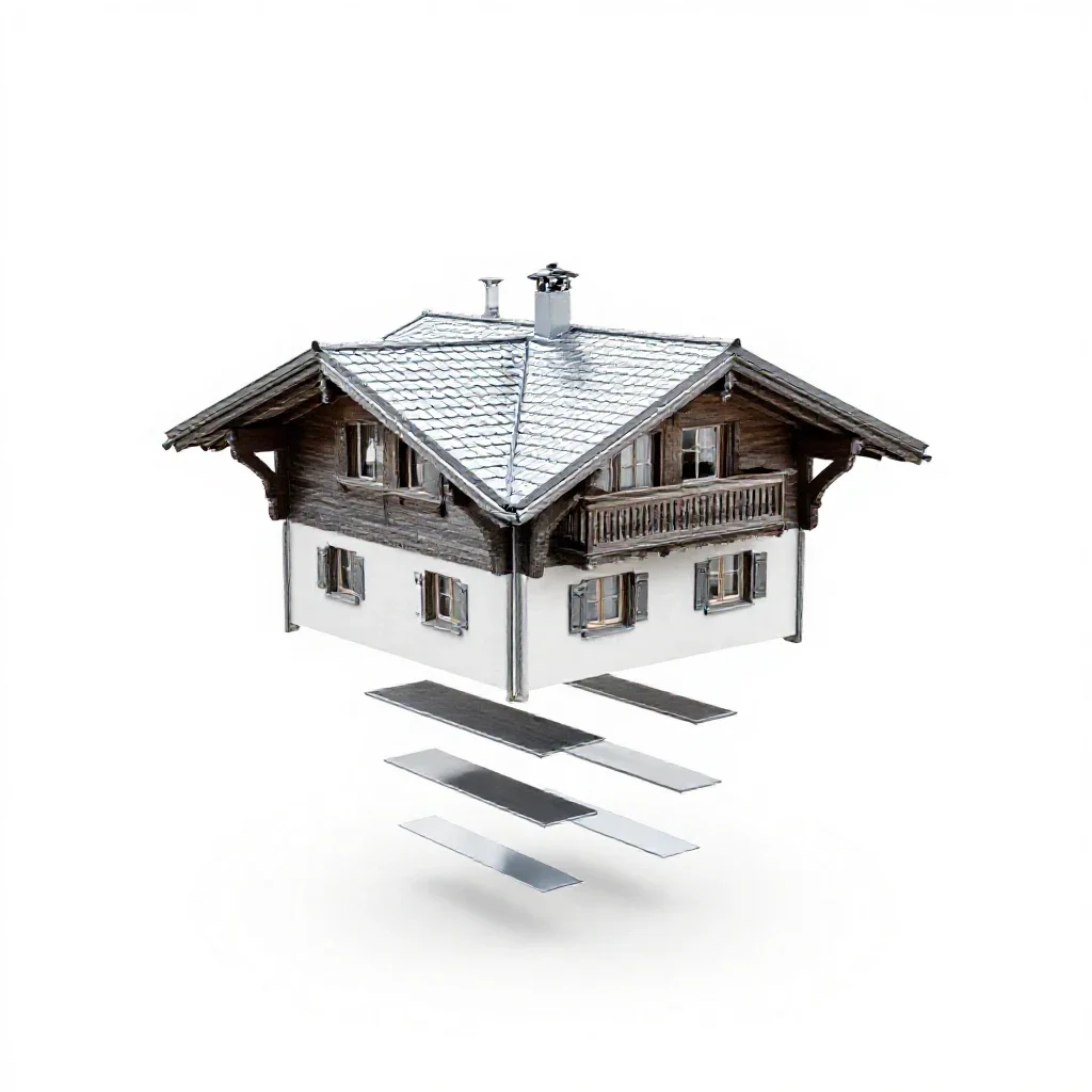 Chalet isolated on a white background