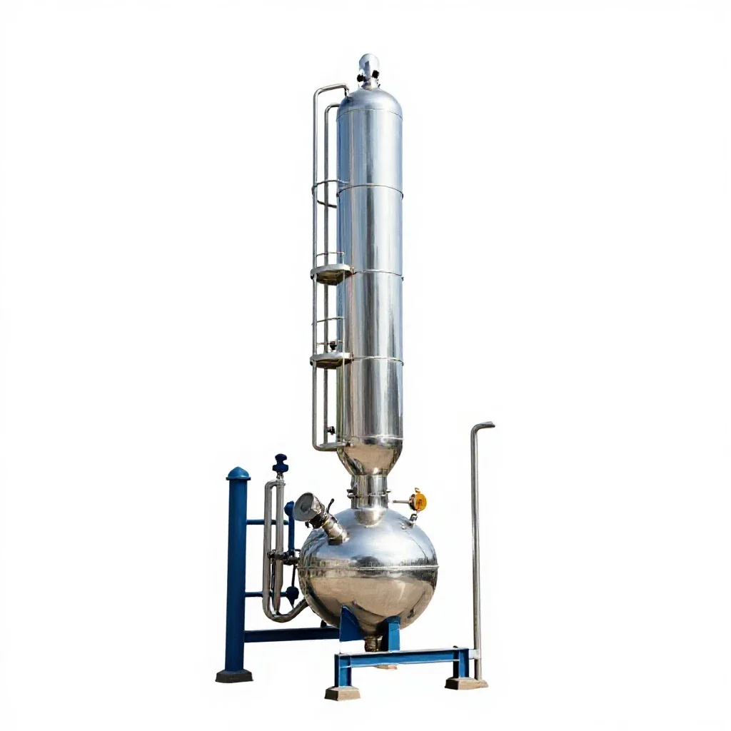 Chemical plant isolated on a white background