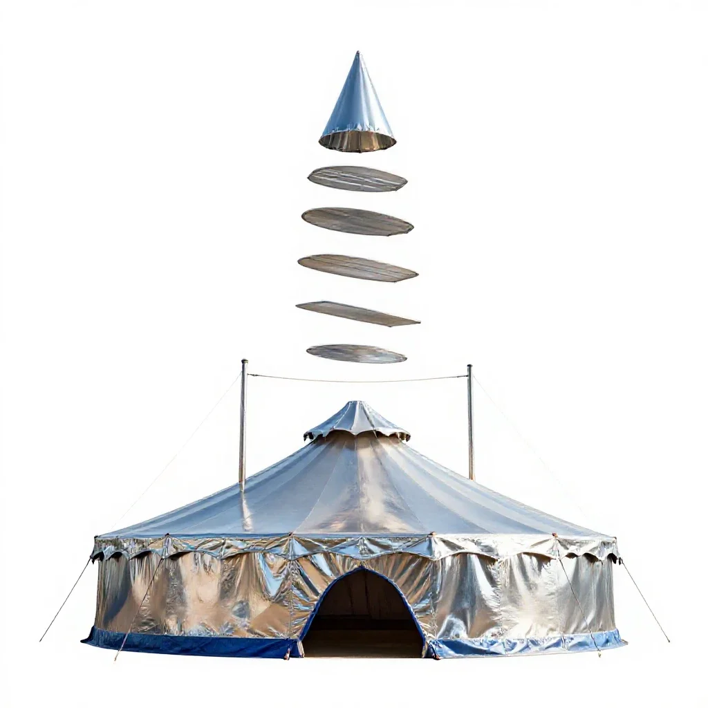 Circus tent isolated on a white background
