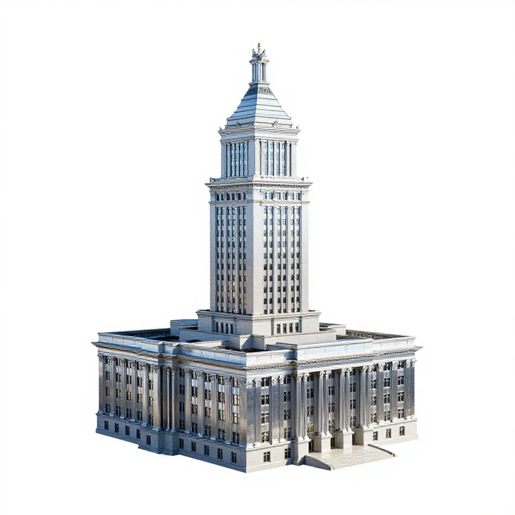 City hall isolated on a white background