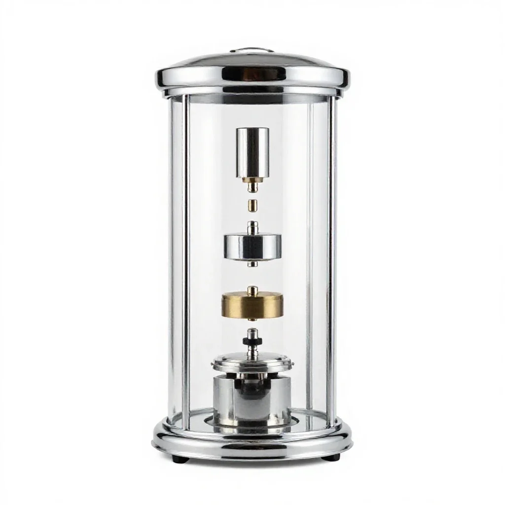 Cloud chamber isolated on a white background