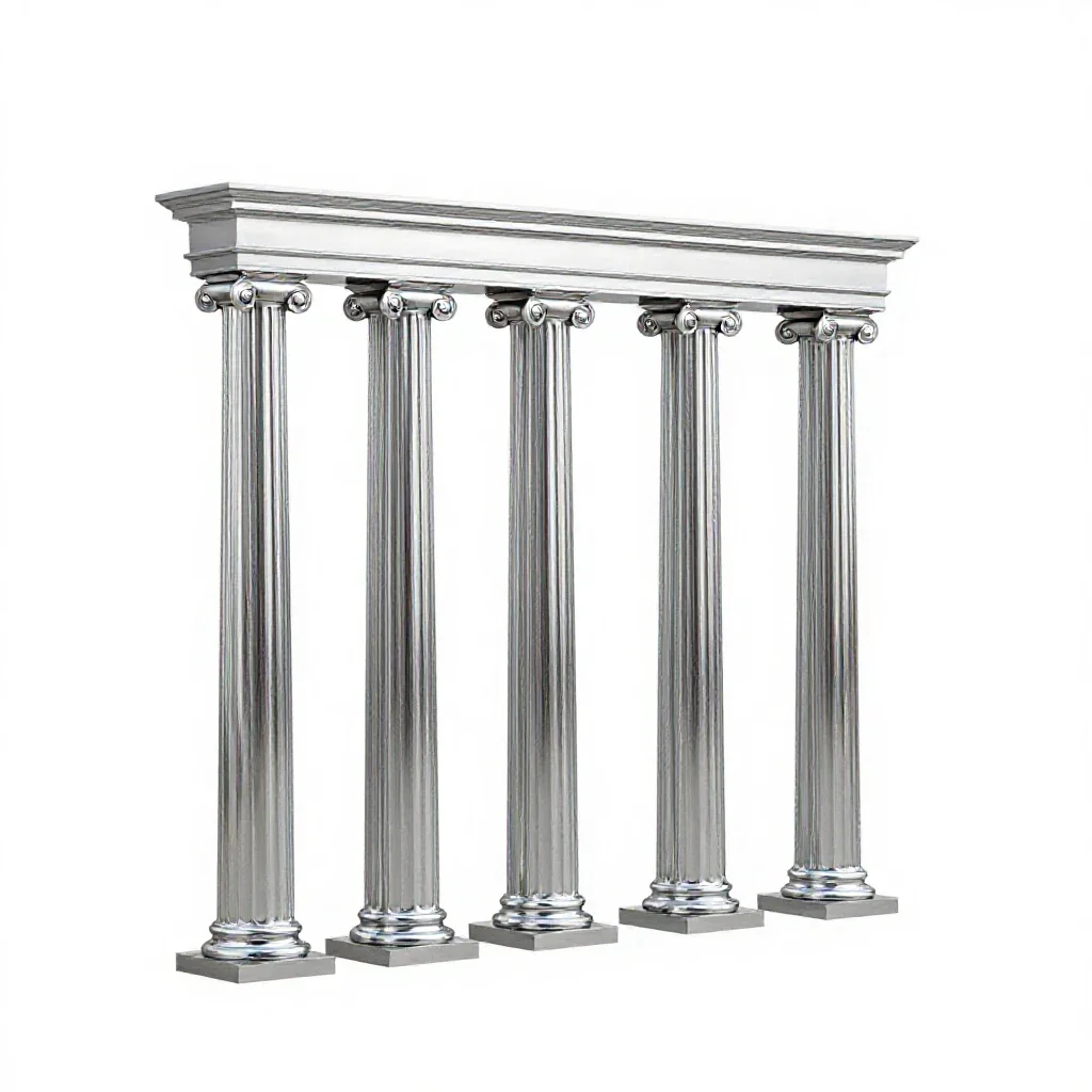 Colonnade isolated on a white background