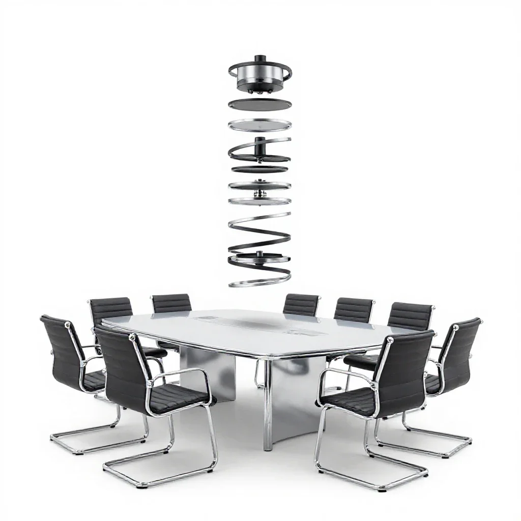 Conference room isolated on a white background