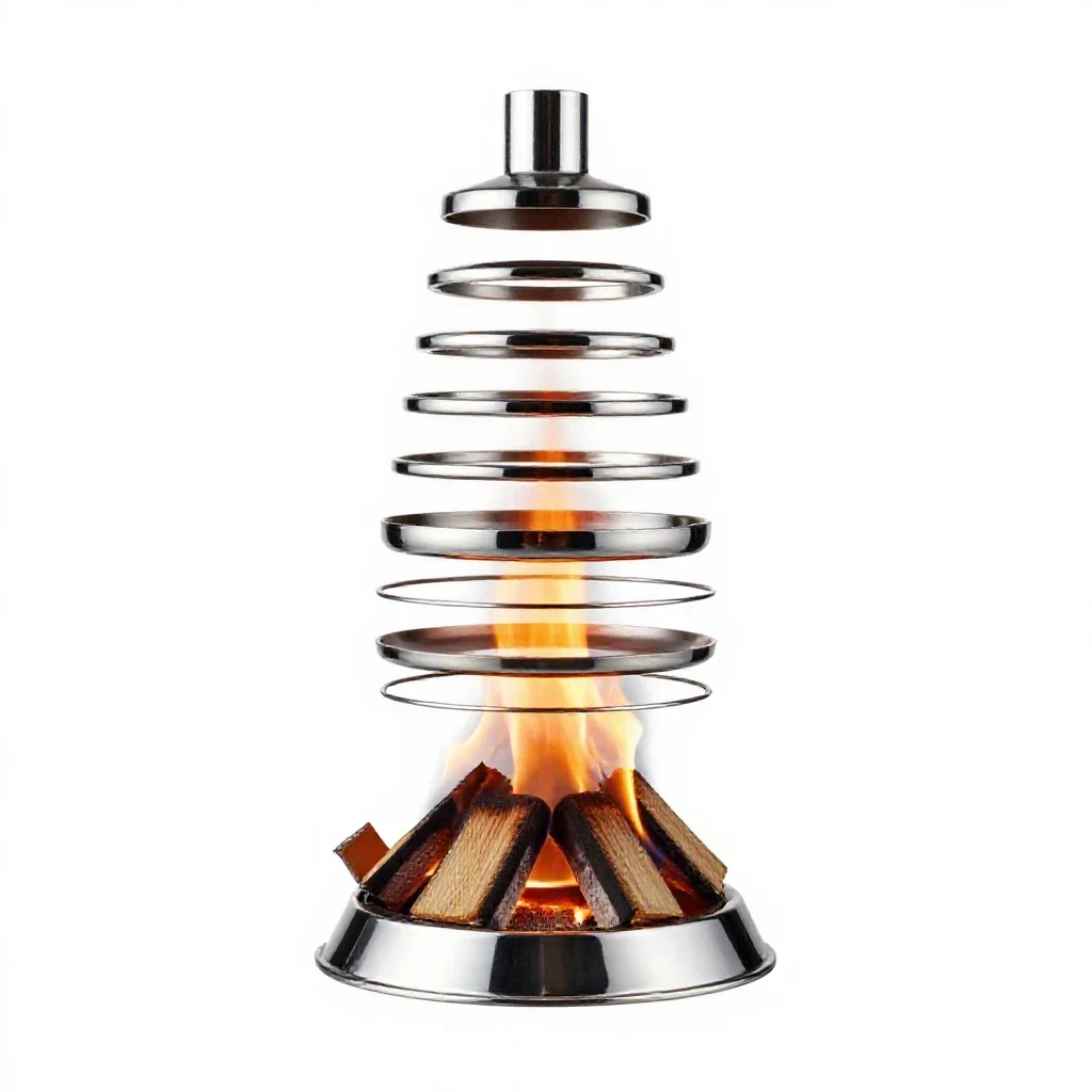 Cookfire isolated on a white background