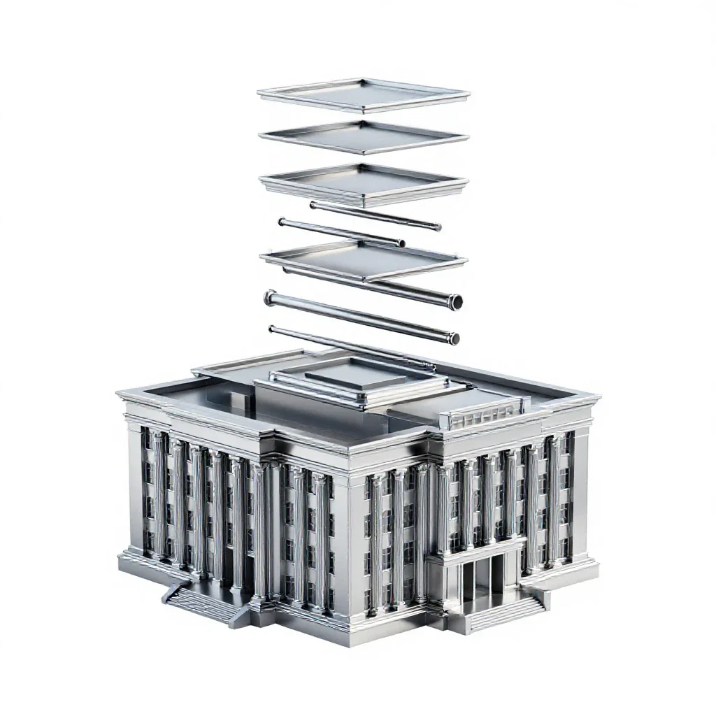 Courthouse isolated on a white background