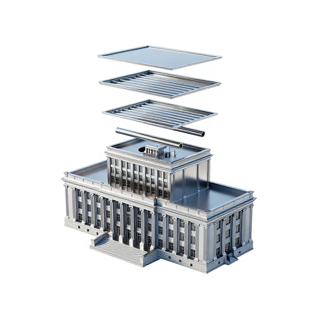 Diplomatic building isolated on a white background