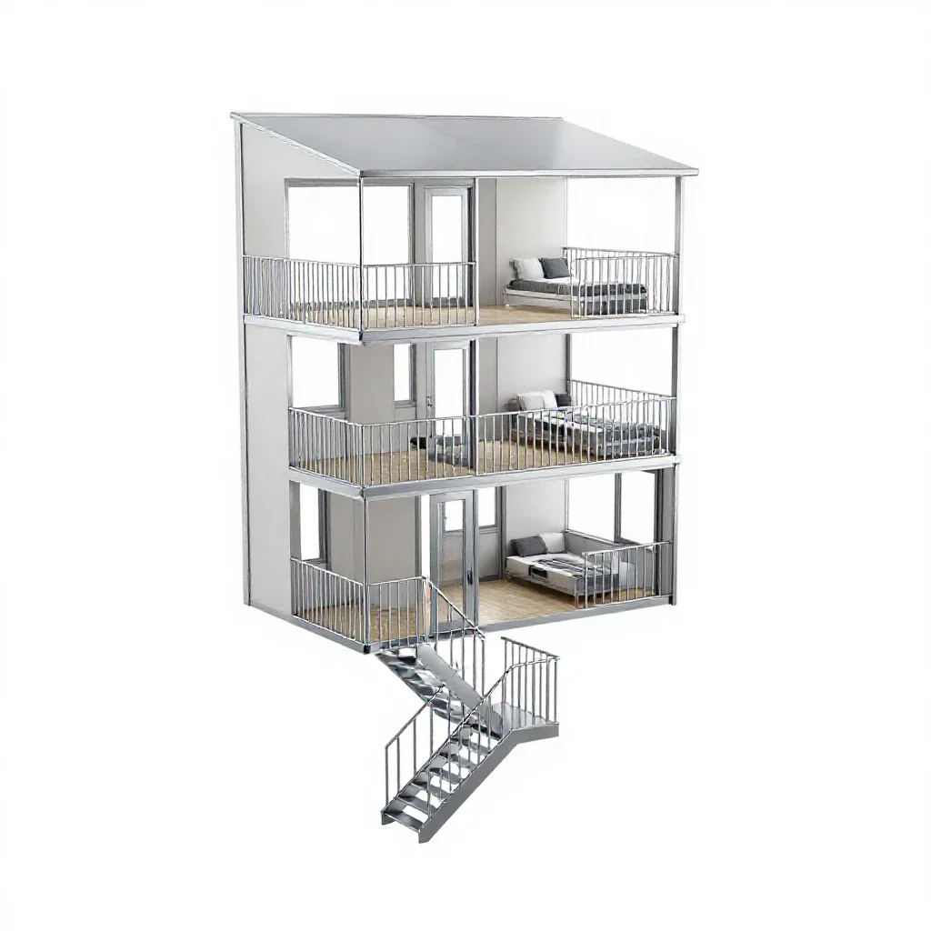 Duplex apartment isolated on a white background