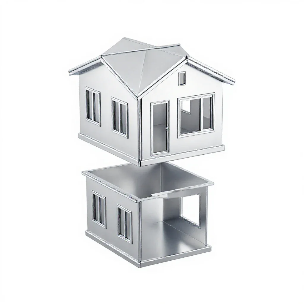 Duplex house isolated on a white background