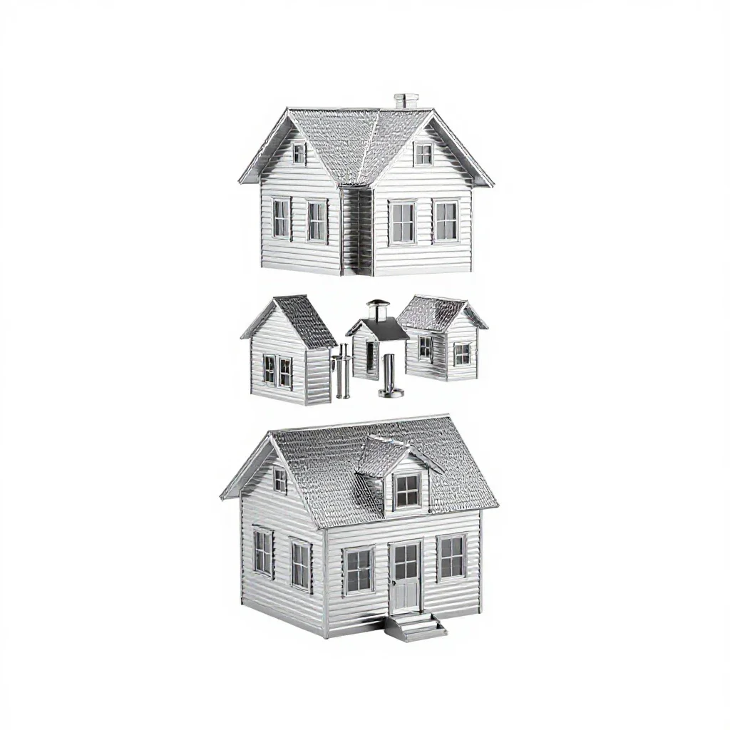 Farmhouse isolated on a white background