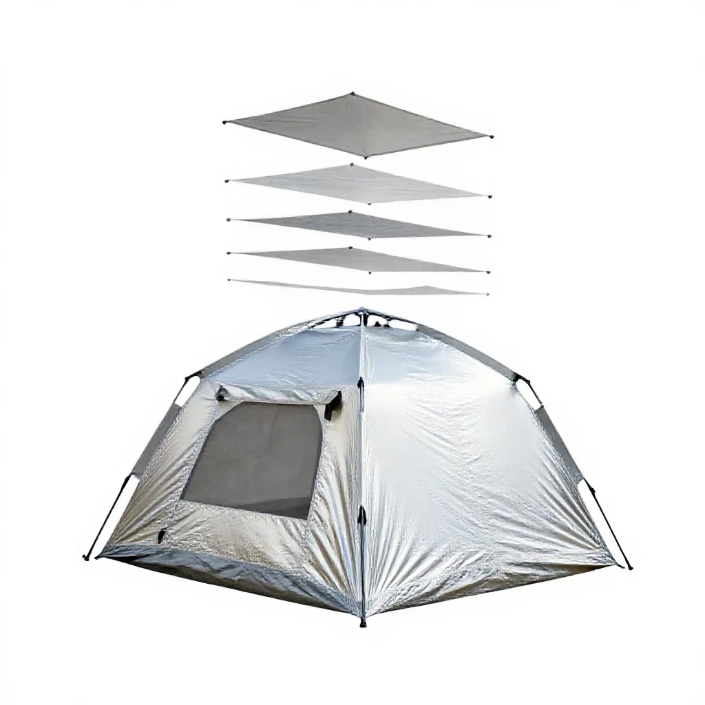 Field tent isolated on a white background