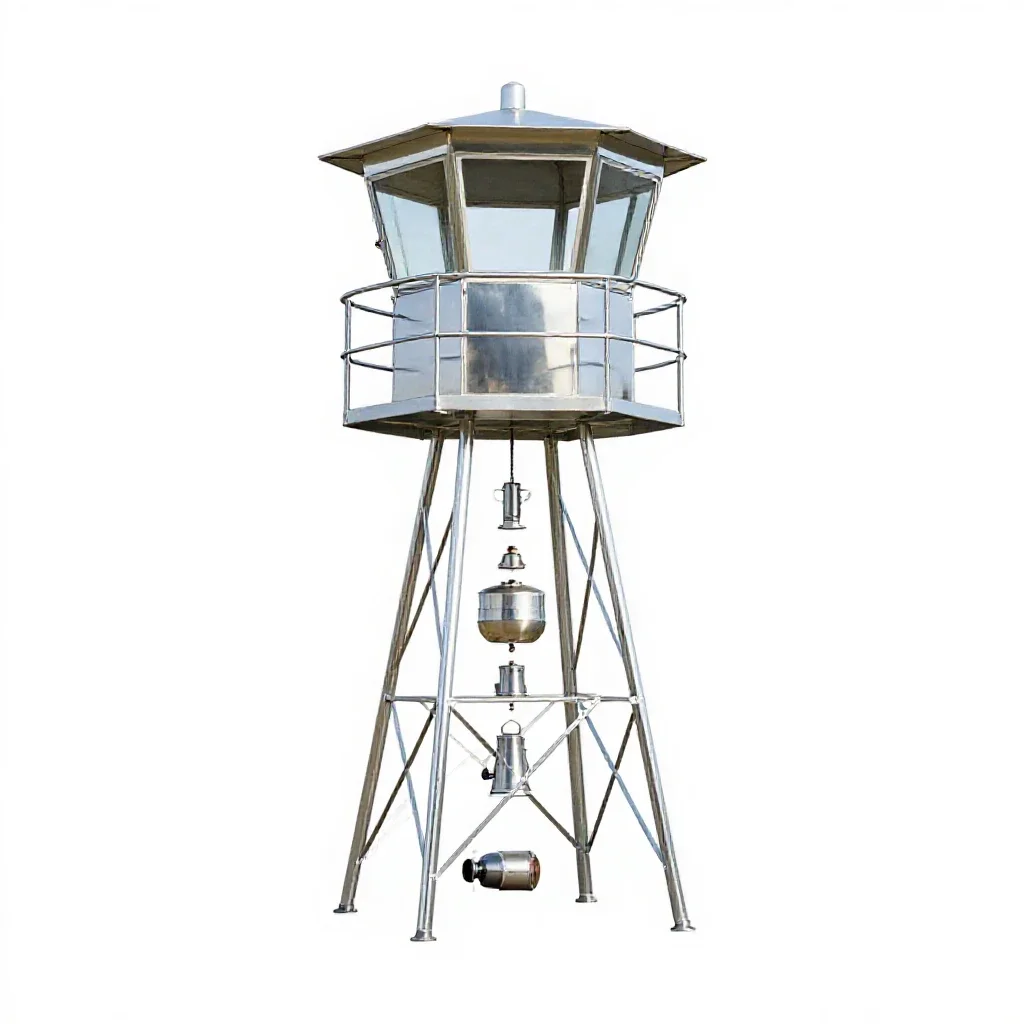 Fire tower isolated on a white background