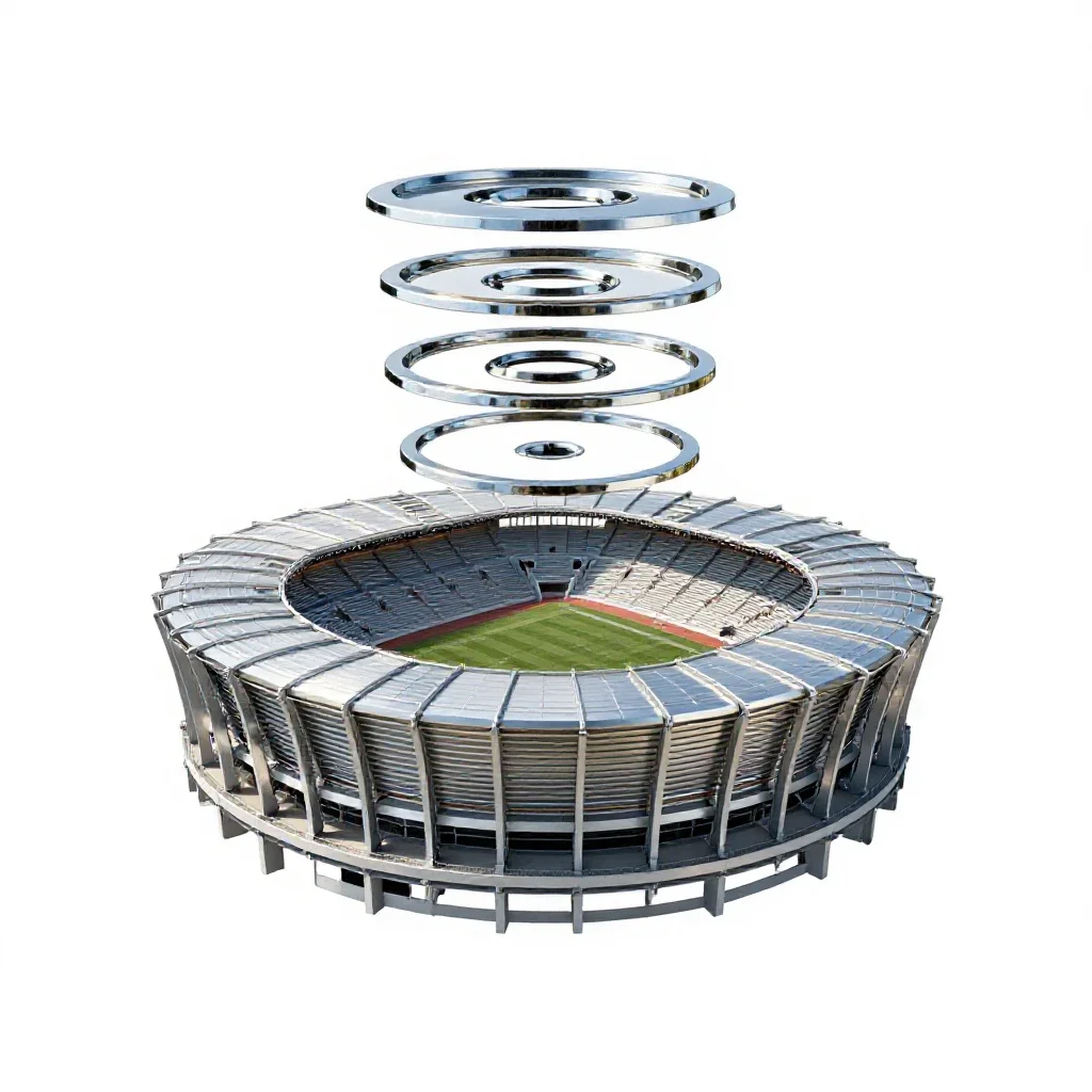 Football stadium isolated on a white background