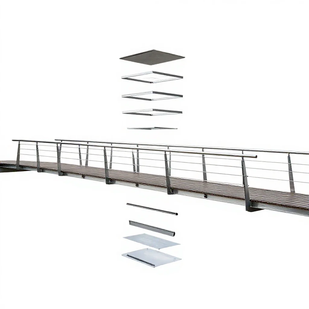 Footbridge isolated on a white background