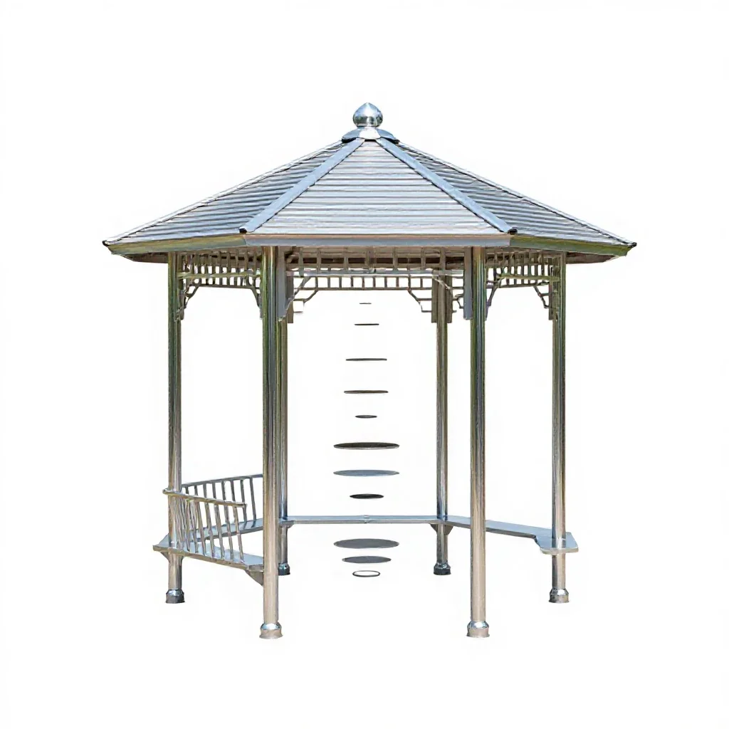 Gazebo isolated on a white background