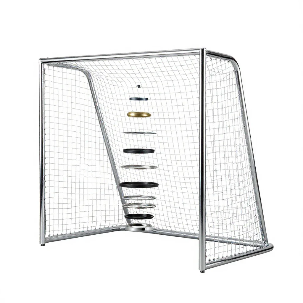 Goalmouth isolated on a white background