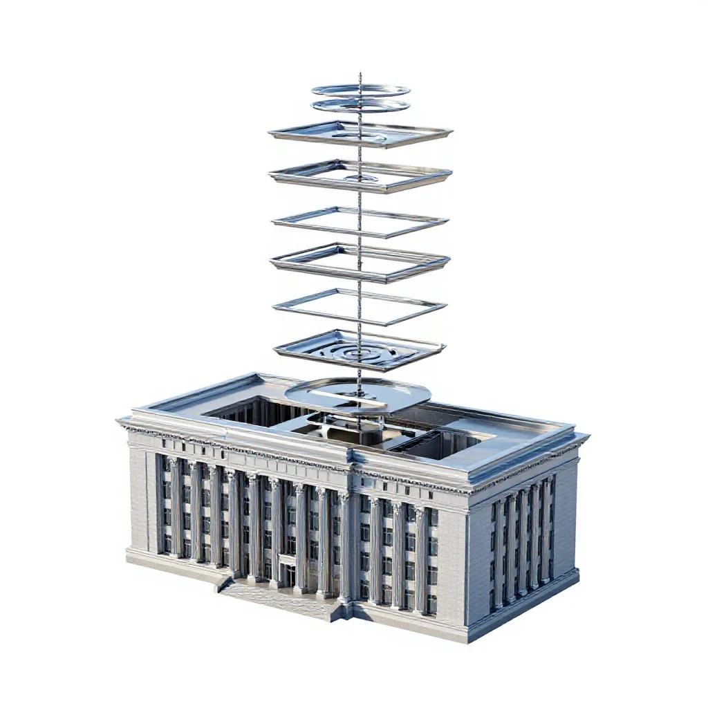 Government building isolated on a white background