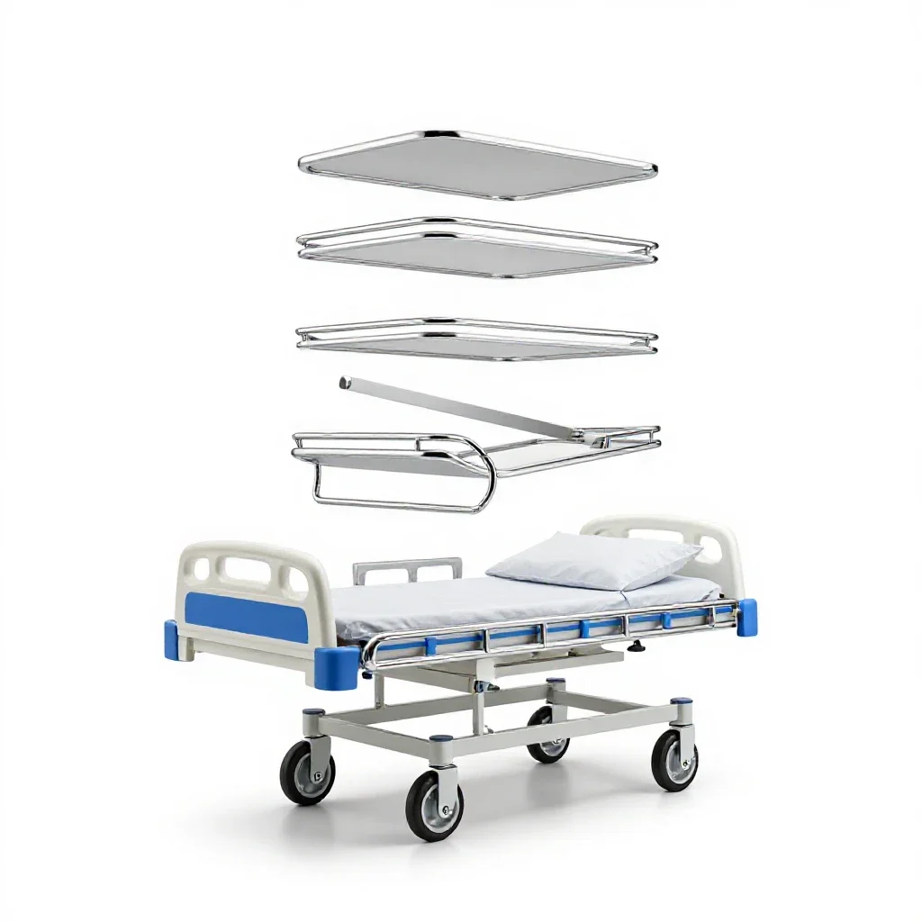 Hospital room isolated on a white background