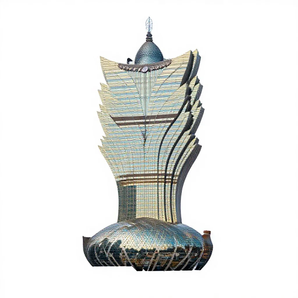 Hotel-casino isolated on a white background