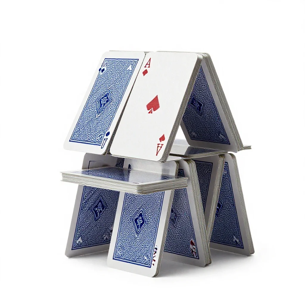 House of cards isolated on a white background