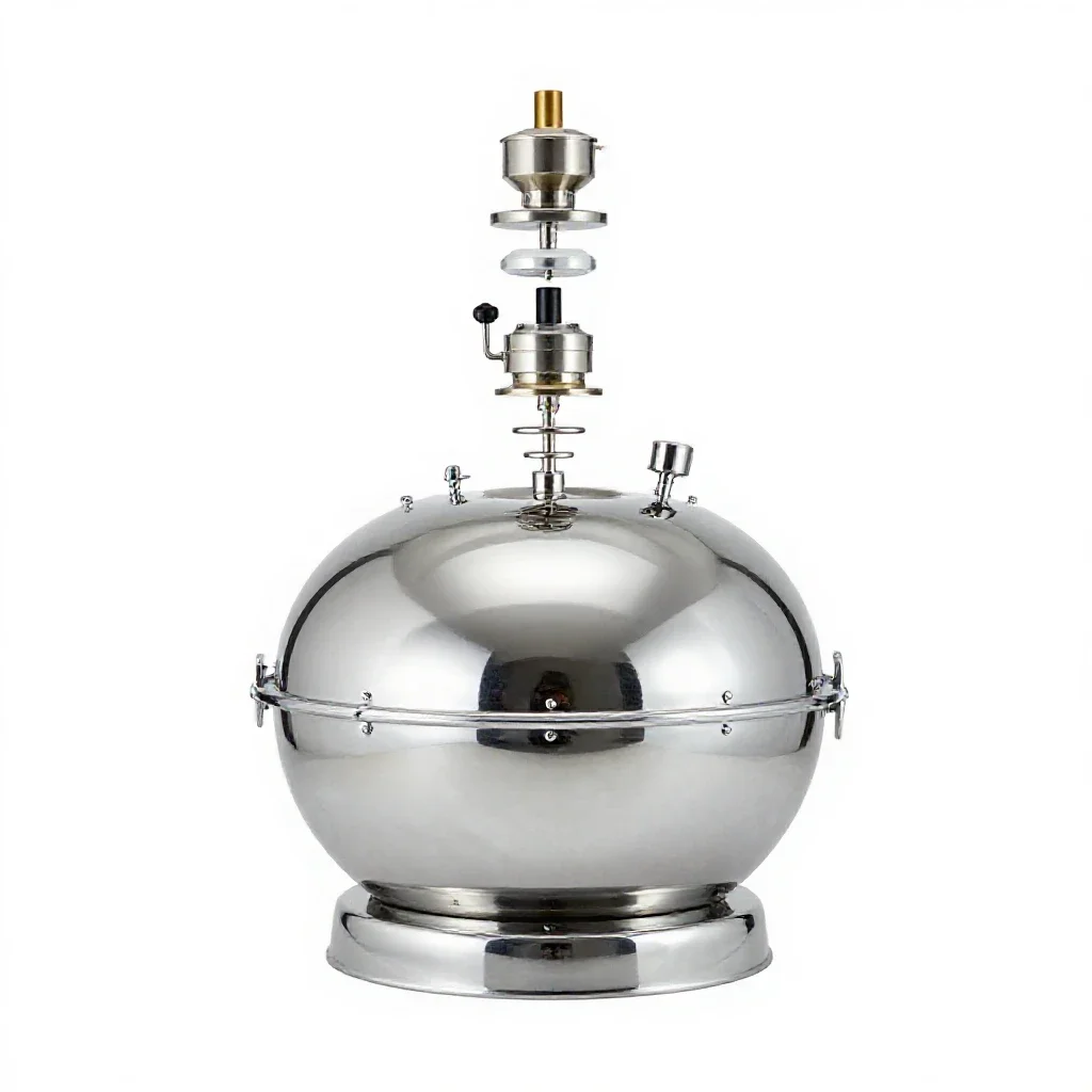 Hyperbaric chamber isolated on a white background