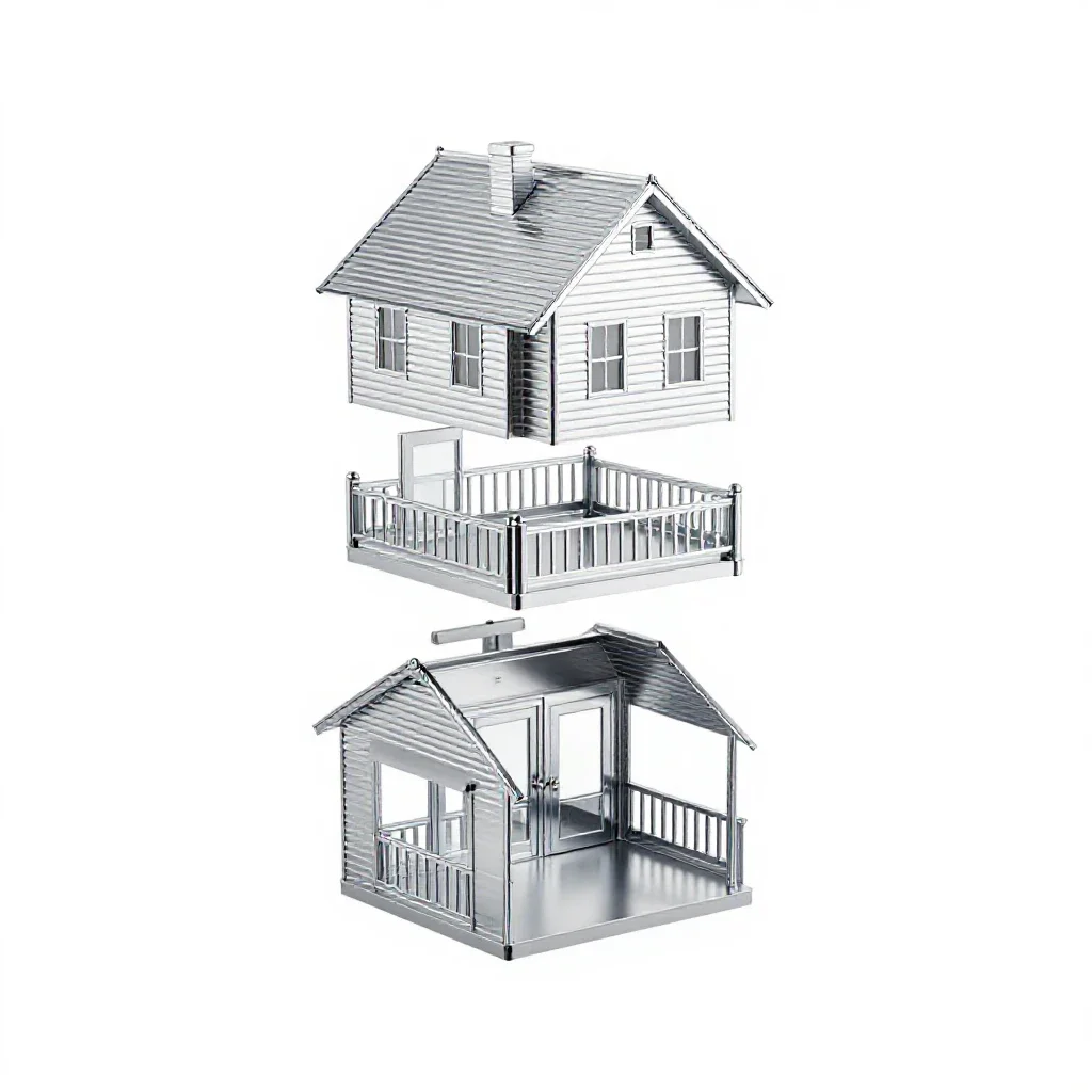 Lodging house isolated on a white background