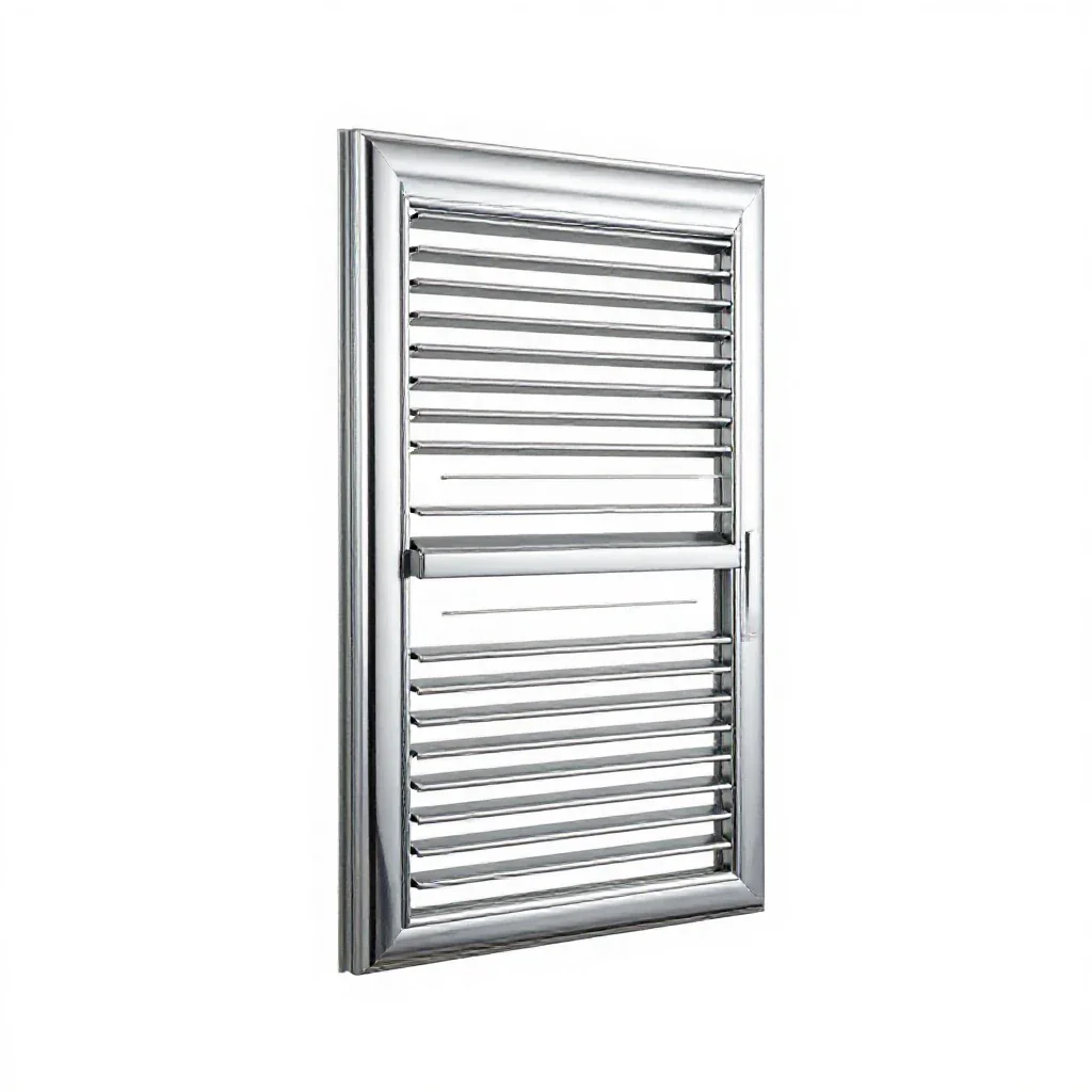 Louvered window isolated on a white background