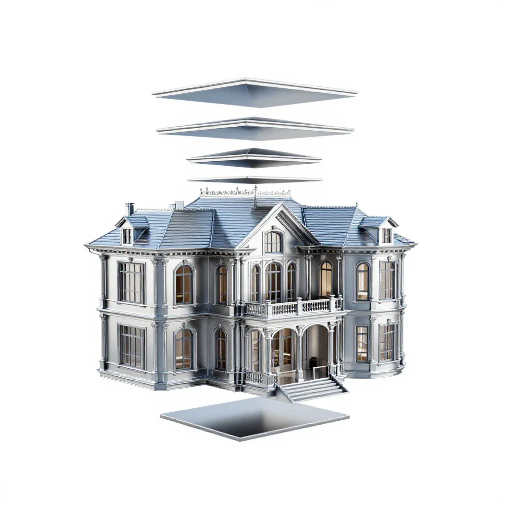 Mansion isolated on a white background