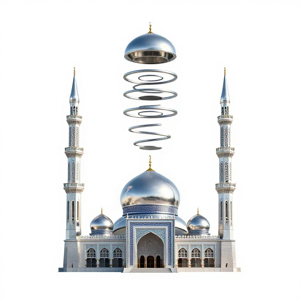 Masjid isolated on a white background
