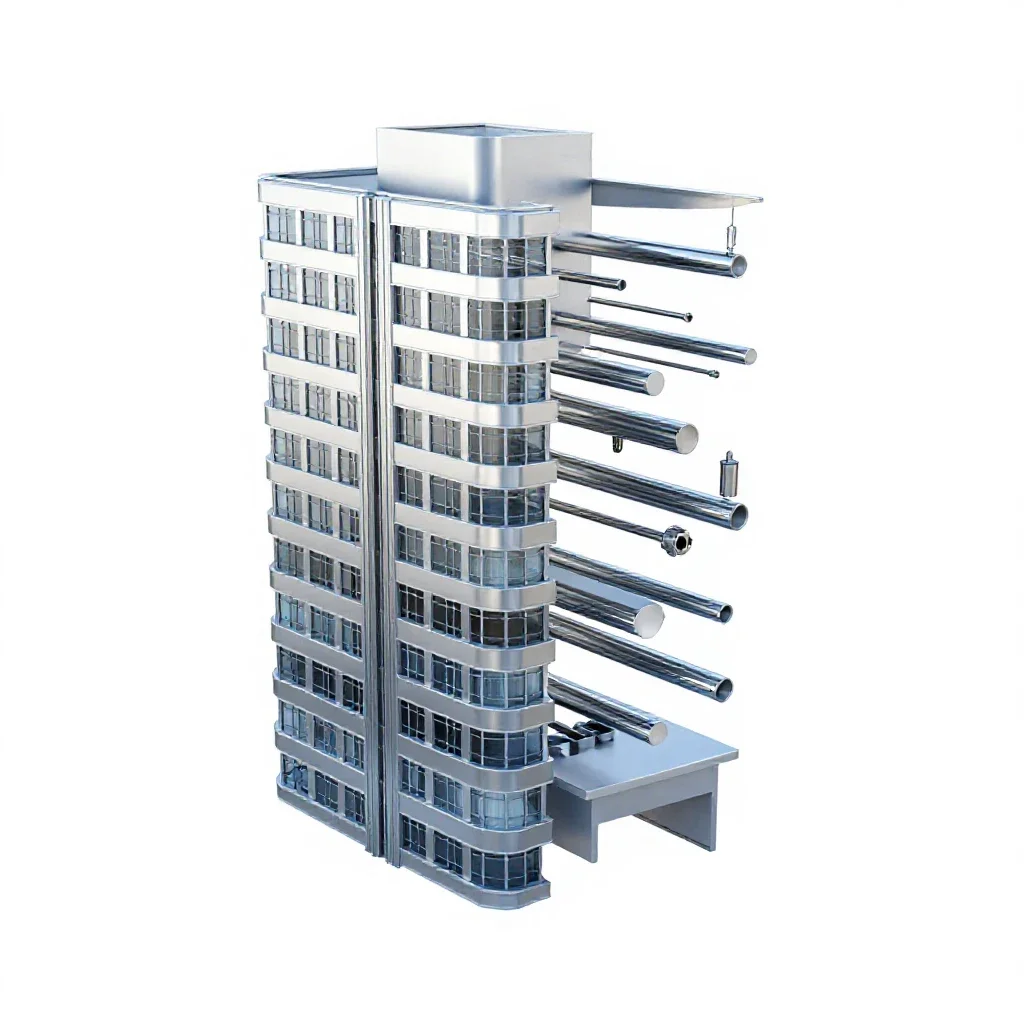 Medical building isolated on a white background
