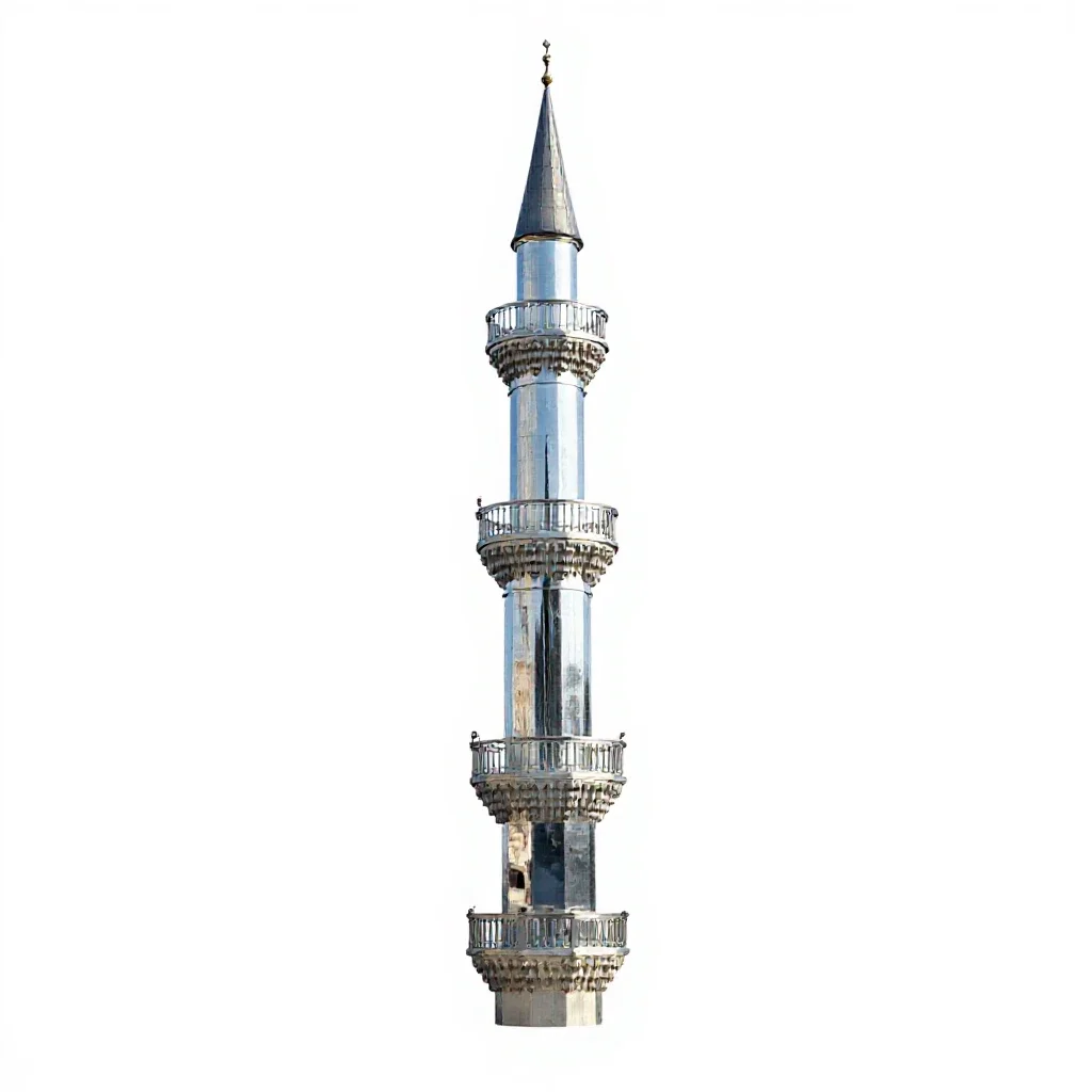 Minaret isolated on a white background