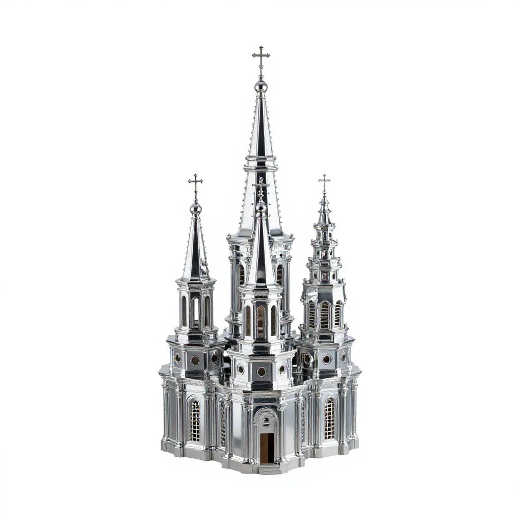 Monastery isolated on a white background