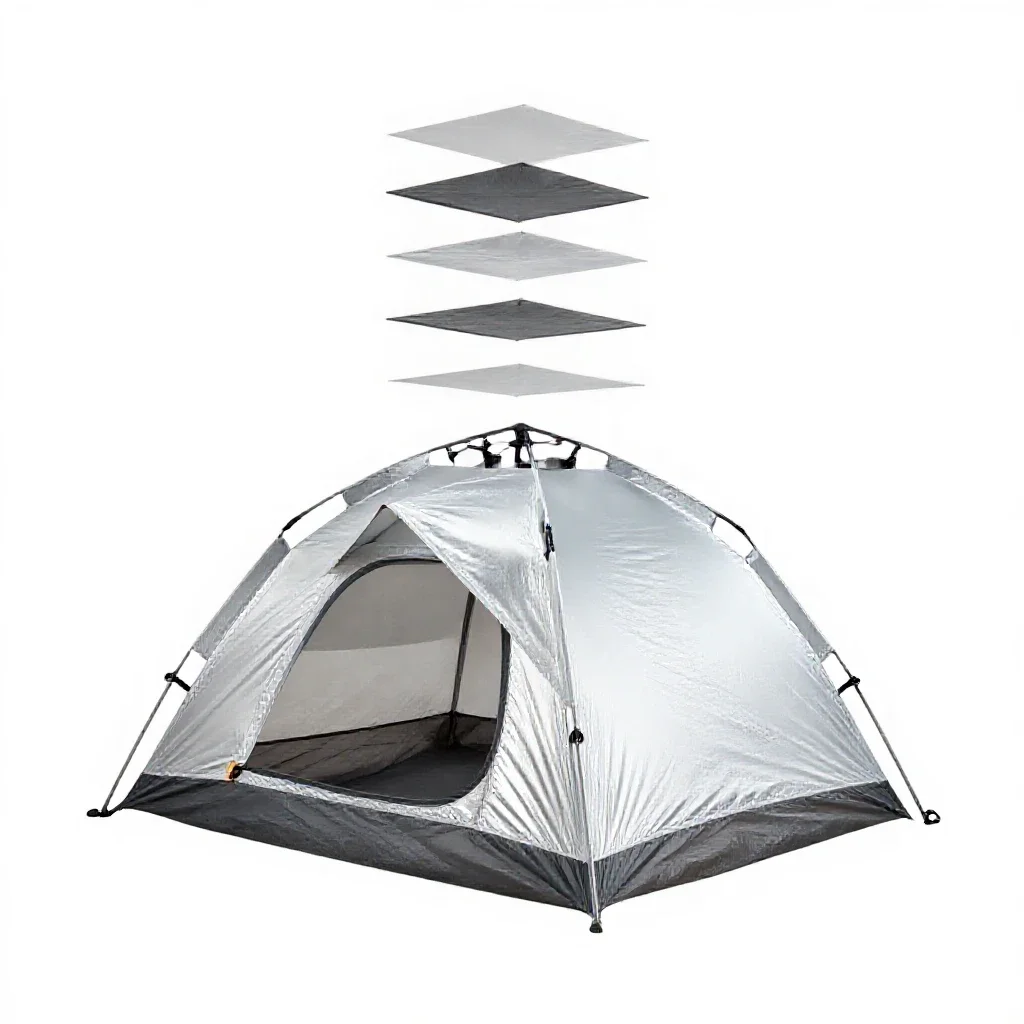 Mountain tent isolated on a white background