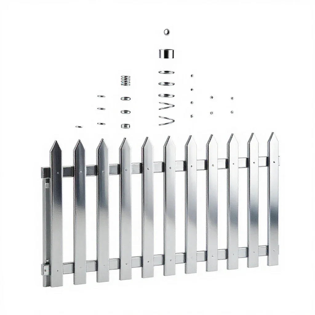 Picket fence isolated on a white background