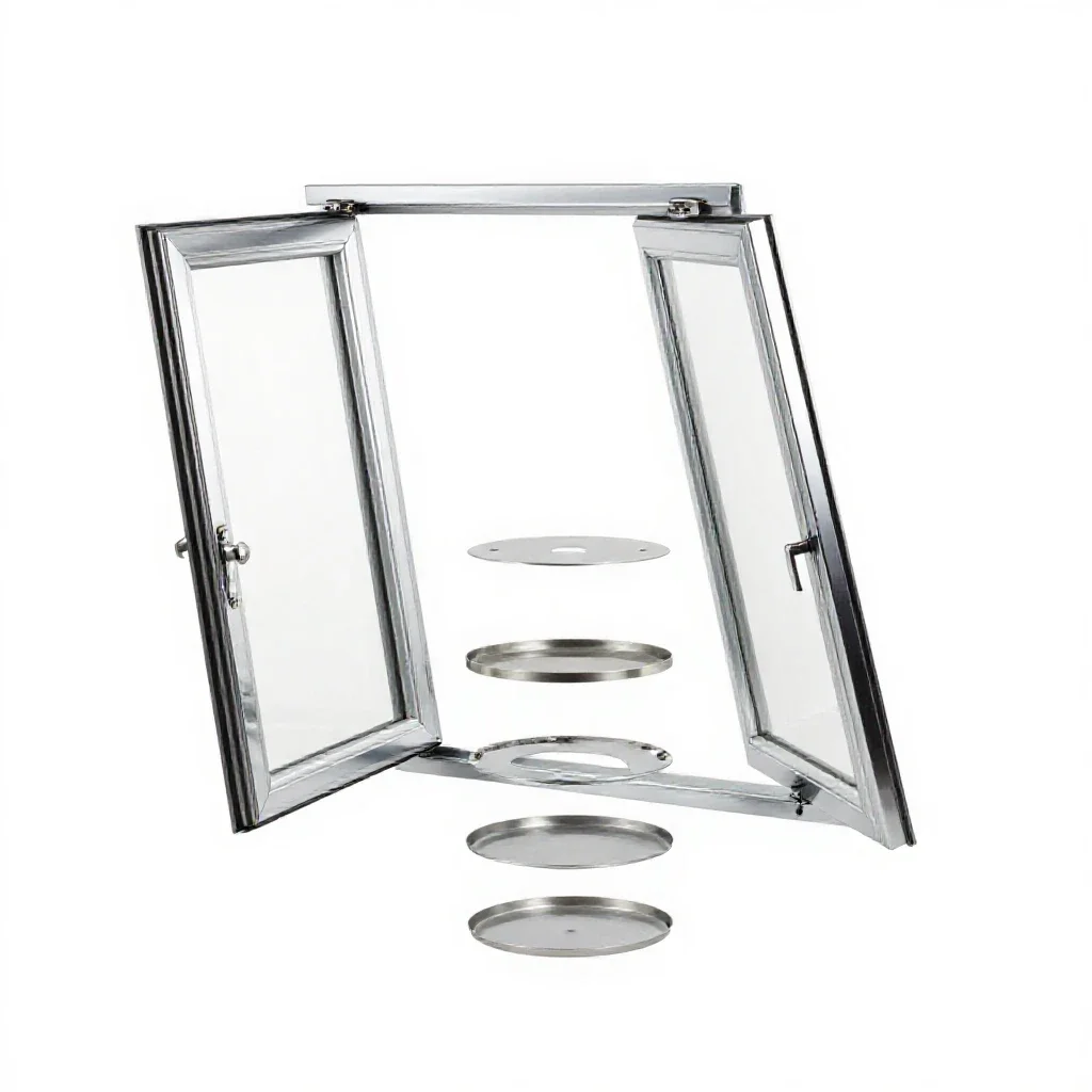 Pivoting window isolated on a white background