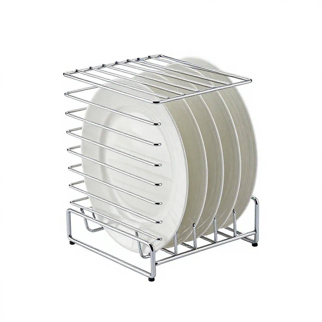 Plate rack isolated on a white background