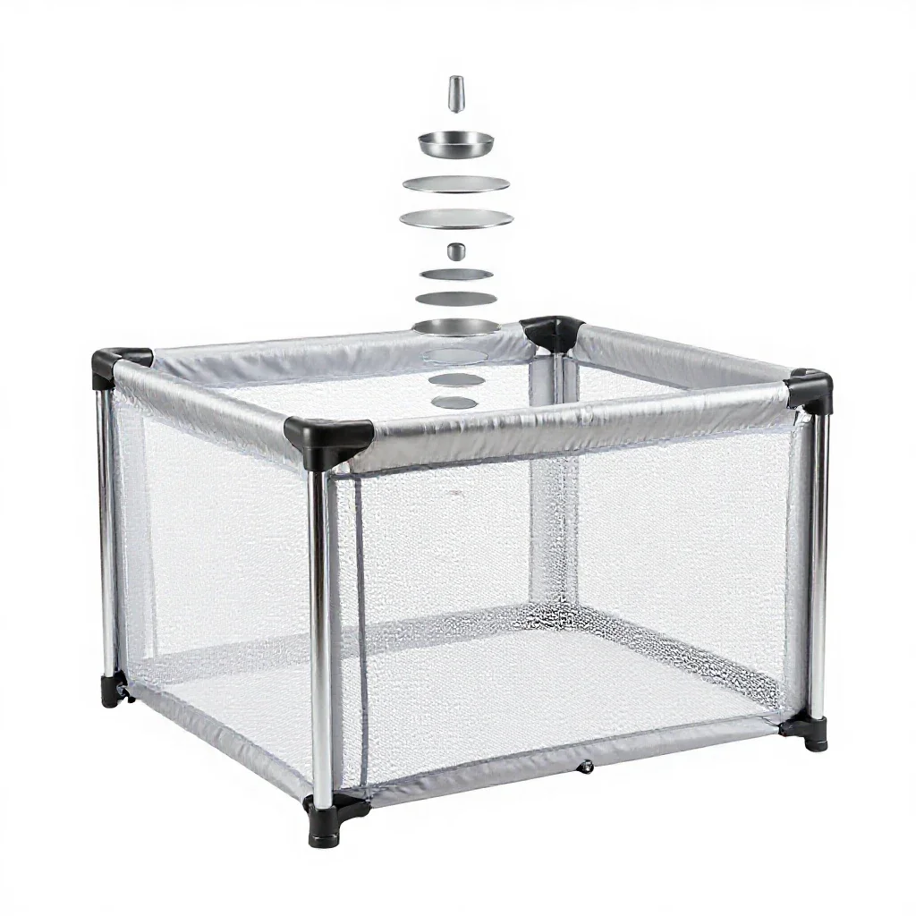 Playpen isolated on a white background