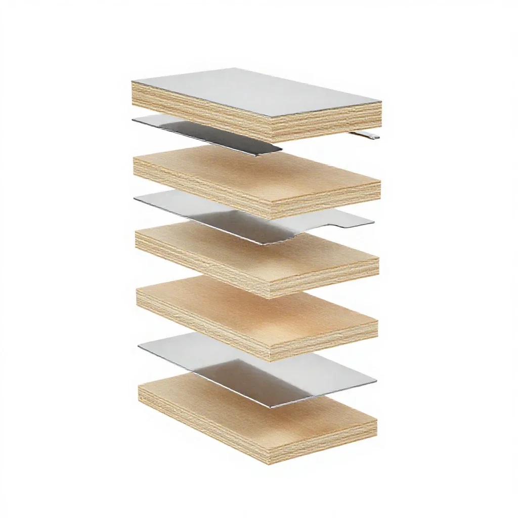 Plywood isolated on a white background