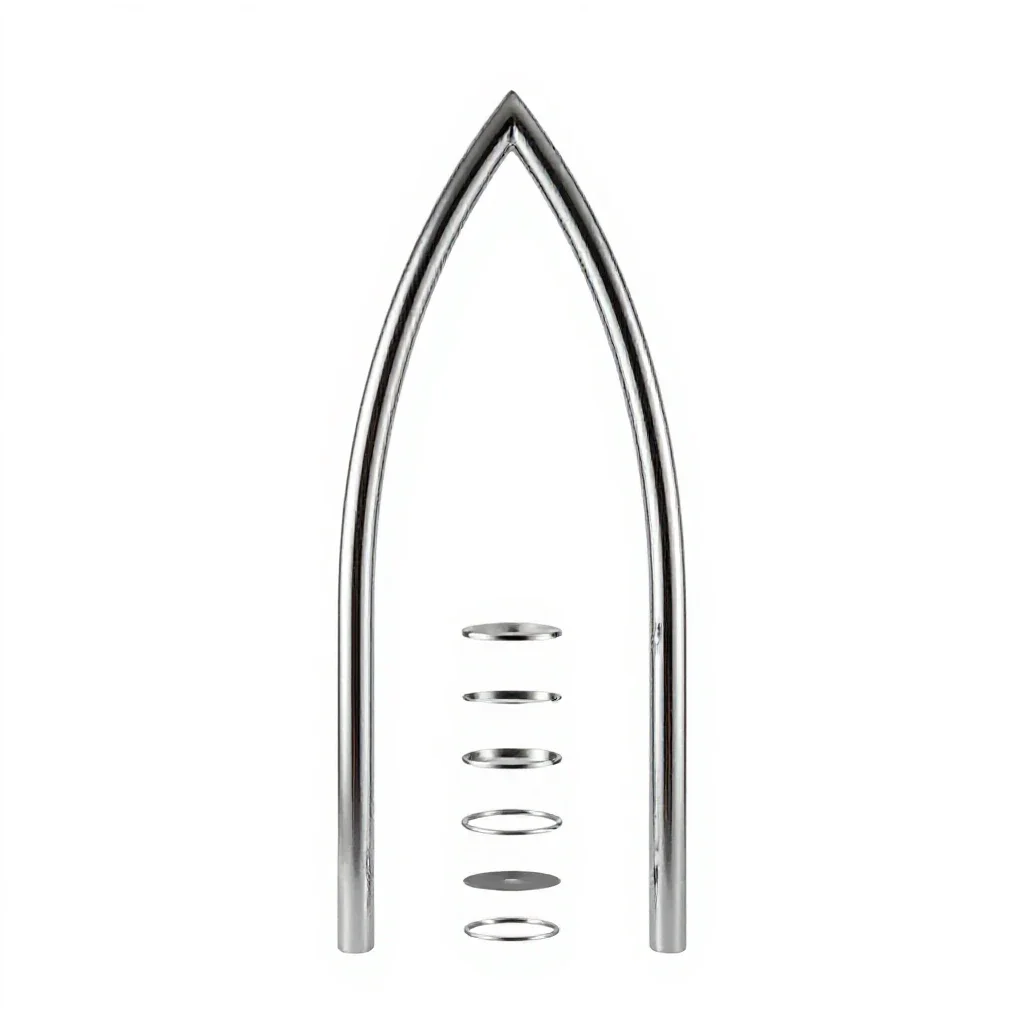 Pointed arch isolated on a white background