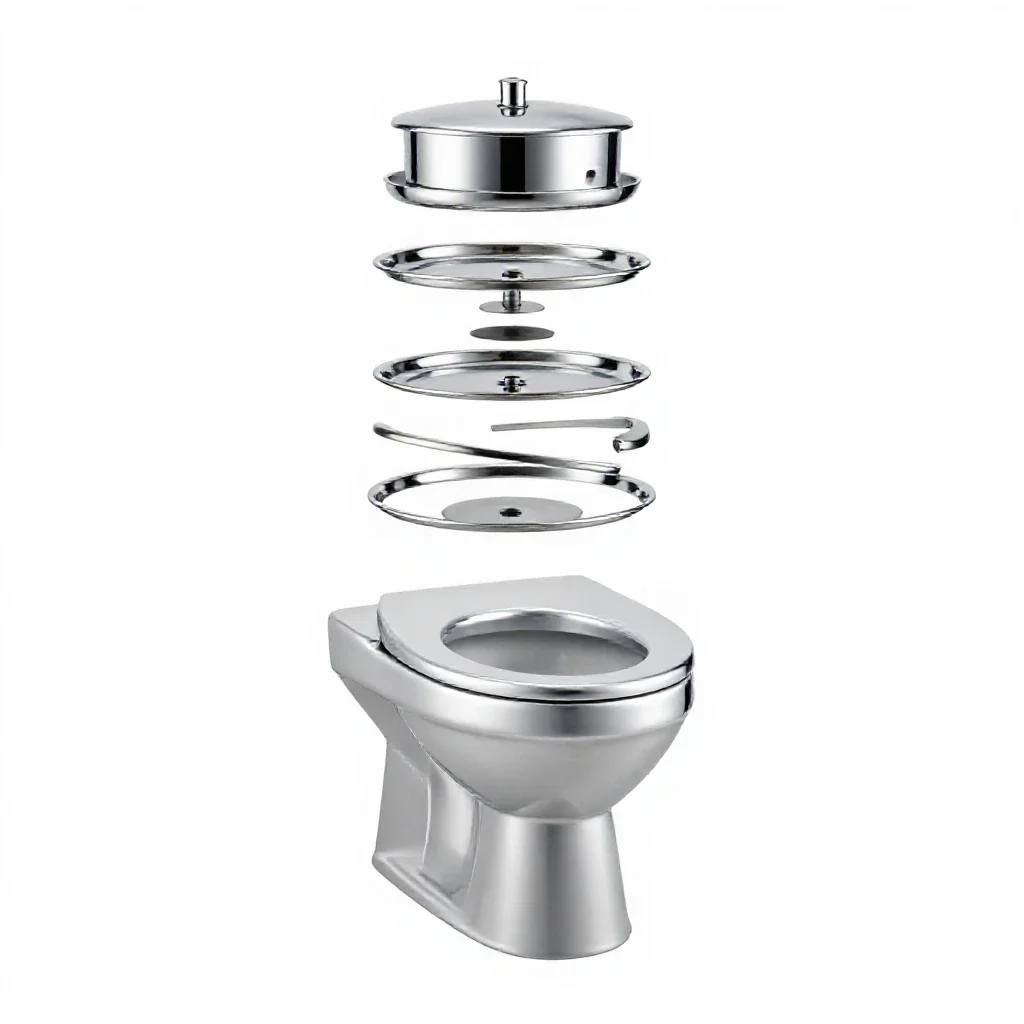 Public toilet isolated on a white background