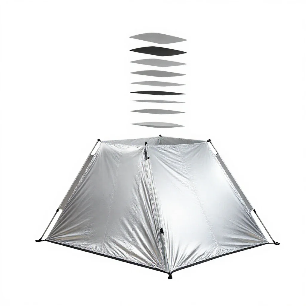 Pup tent isolated on a white background