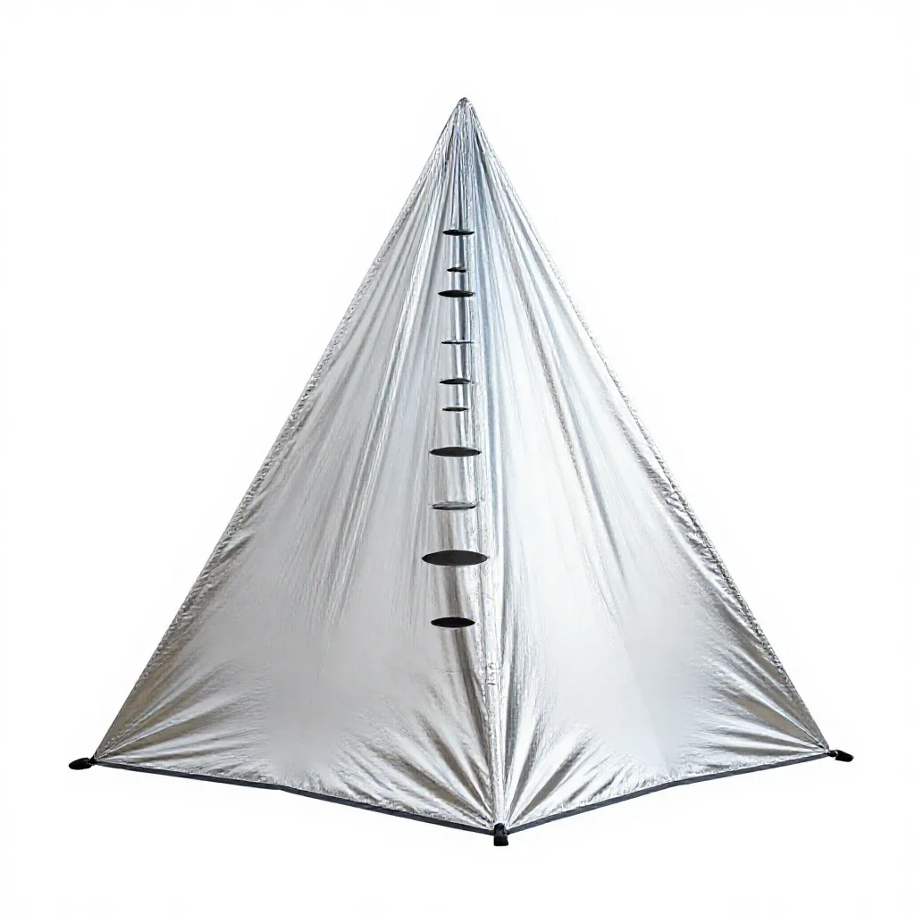 Pyramidal tent isolated on a white background