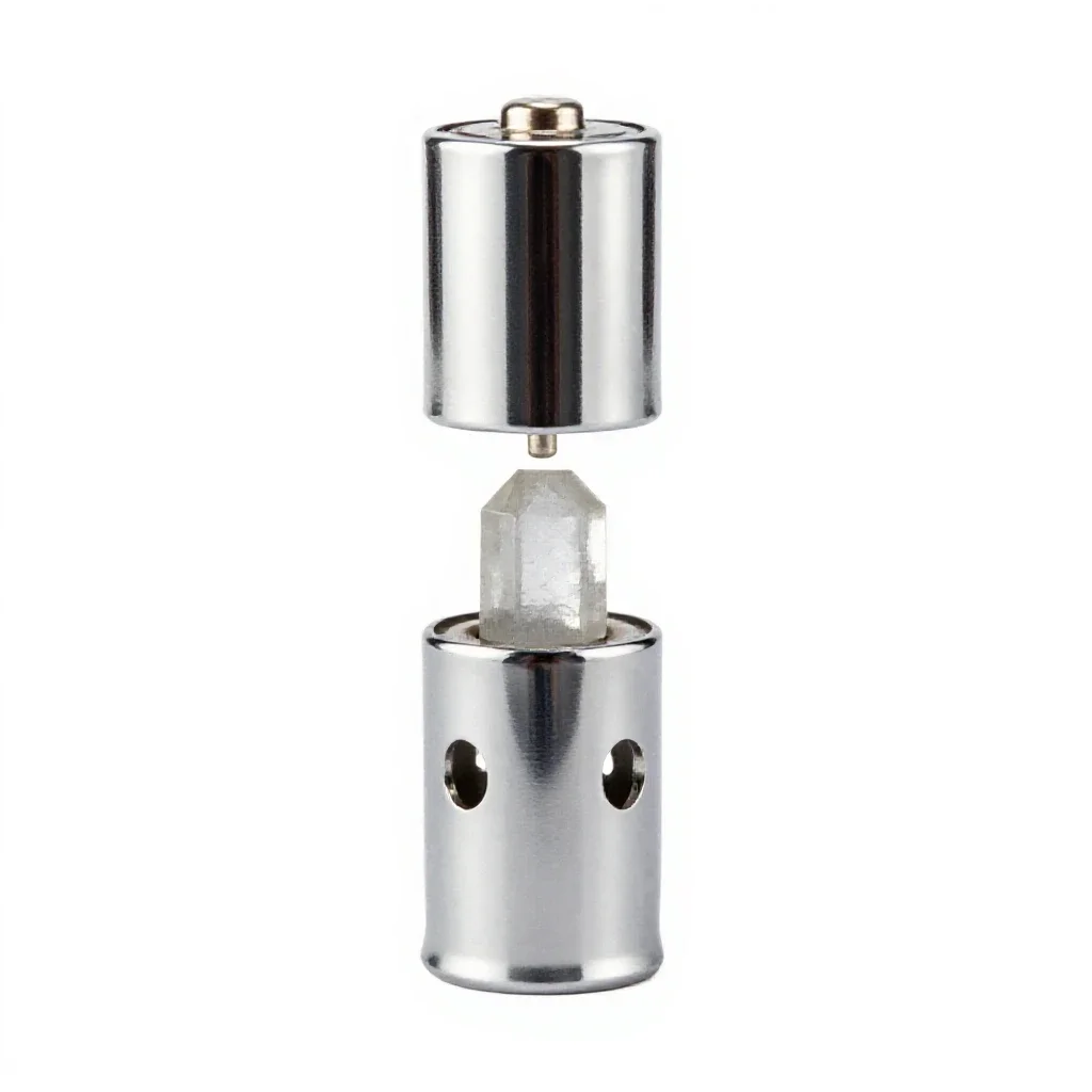 Quartz battery isolated on a white background
