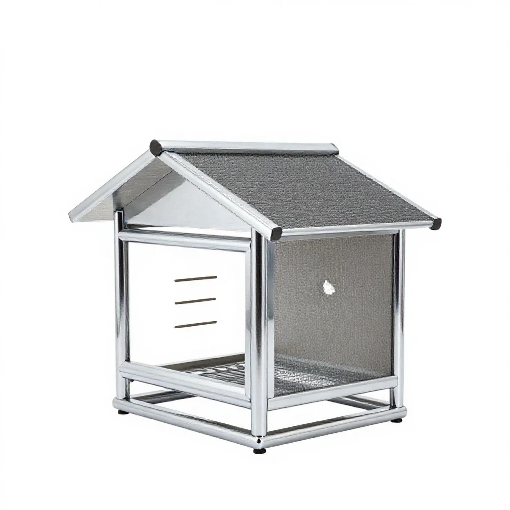 Rabbit hutch isolated on a white background