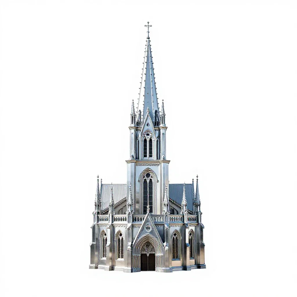 Abbey isolated on a white background