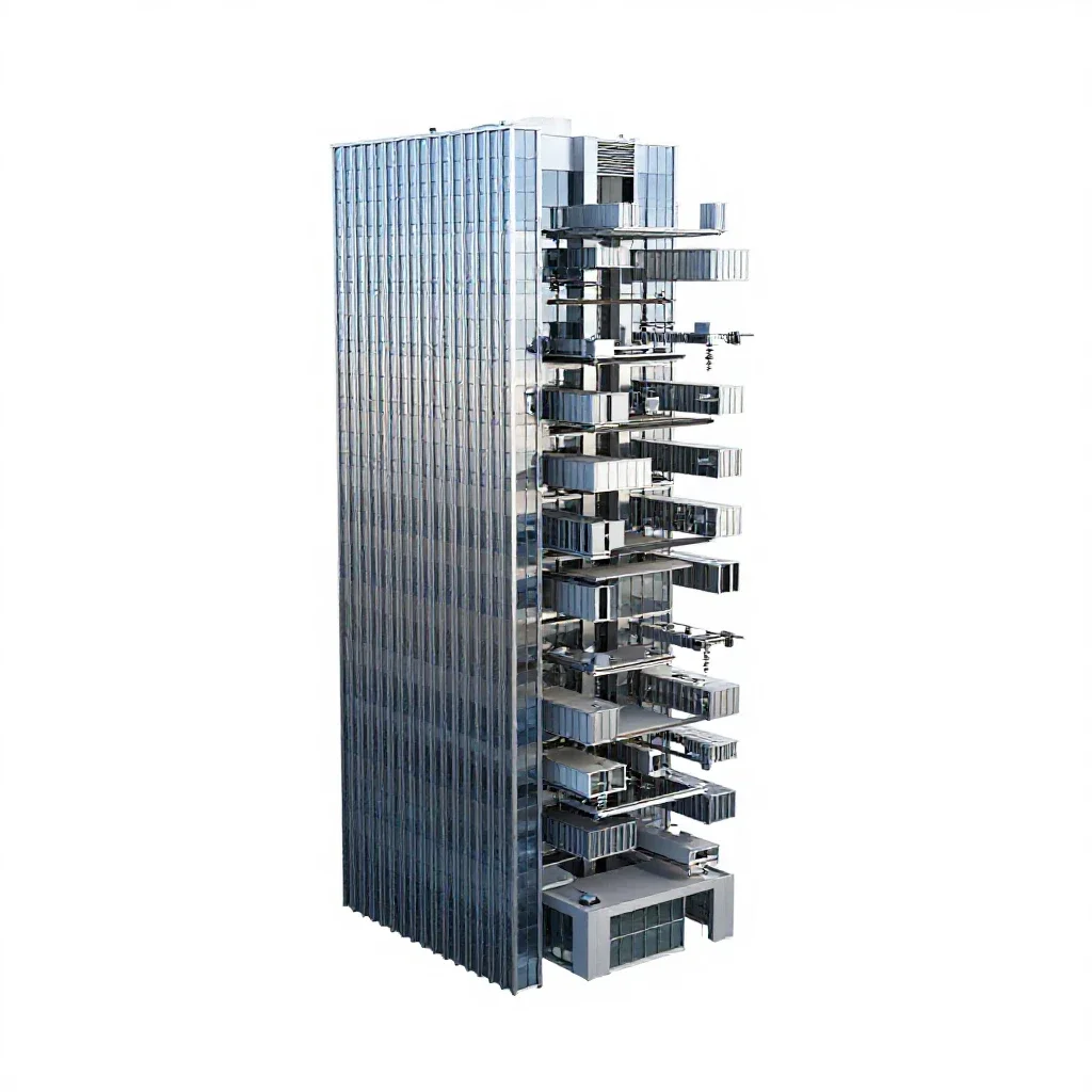 Office building isolated on a white background